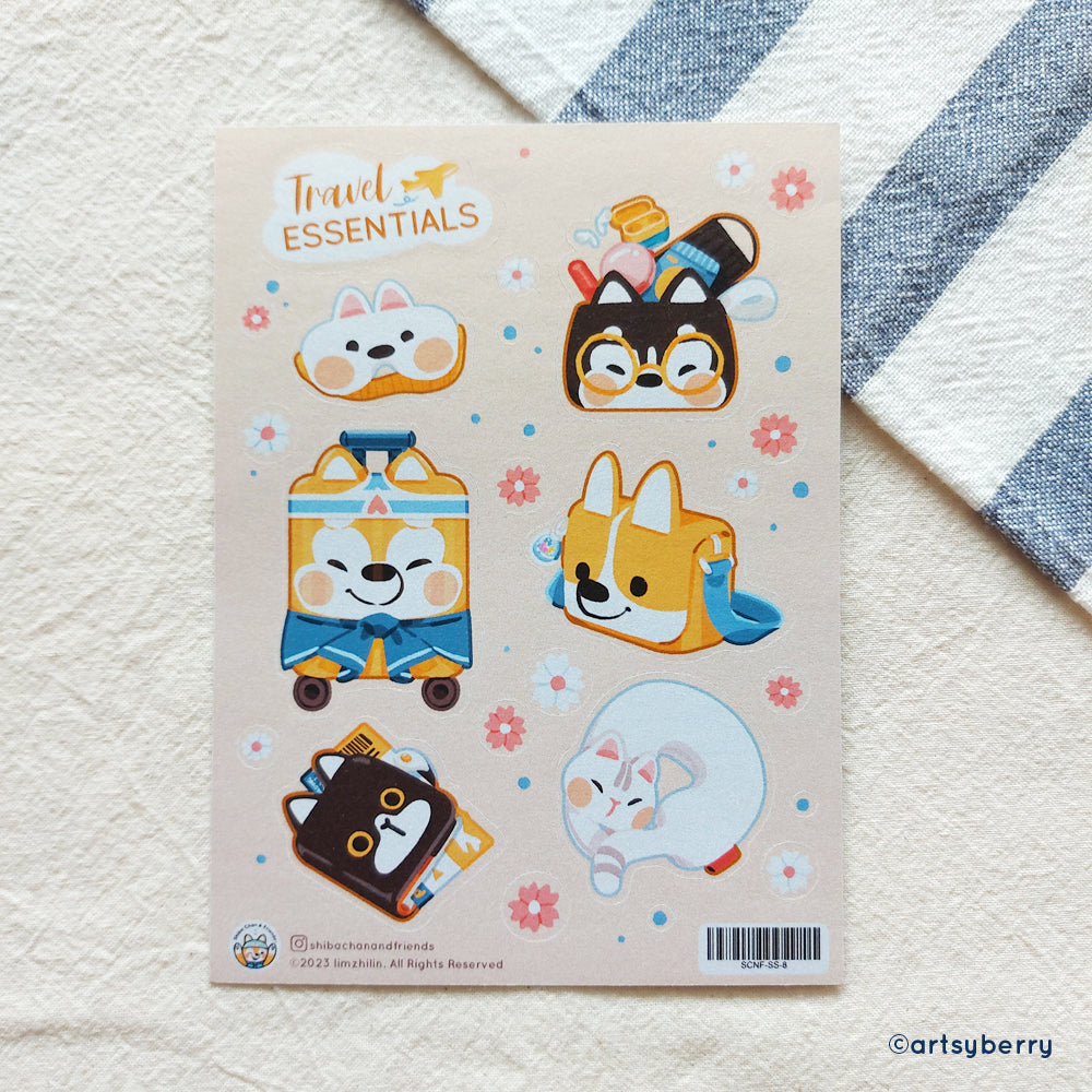 Shiny Sticker Sheet // Travel Essentials