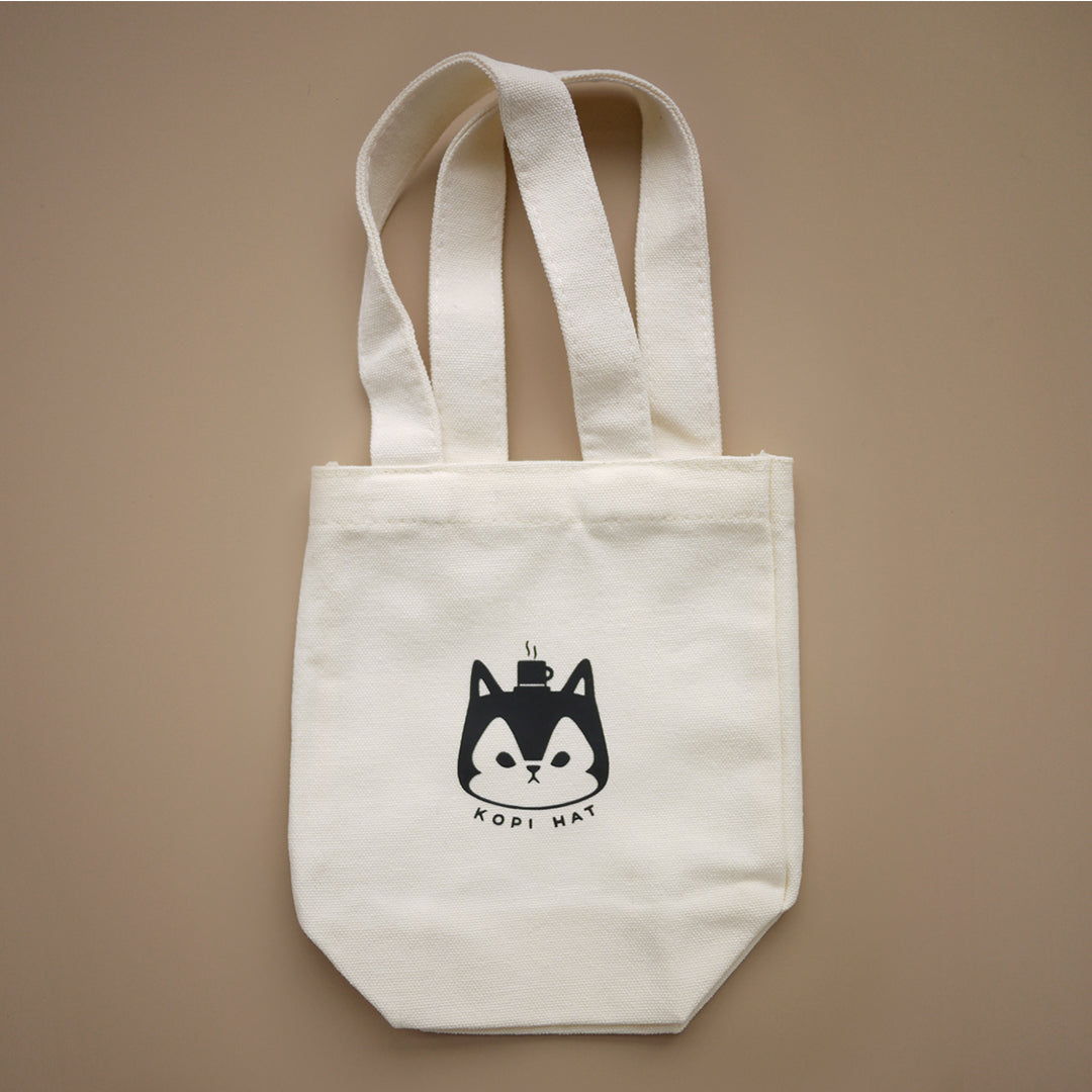 Kopi Hat Canvas Coffee Cup Holder Bag