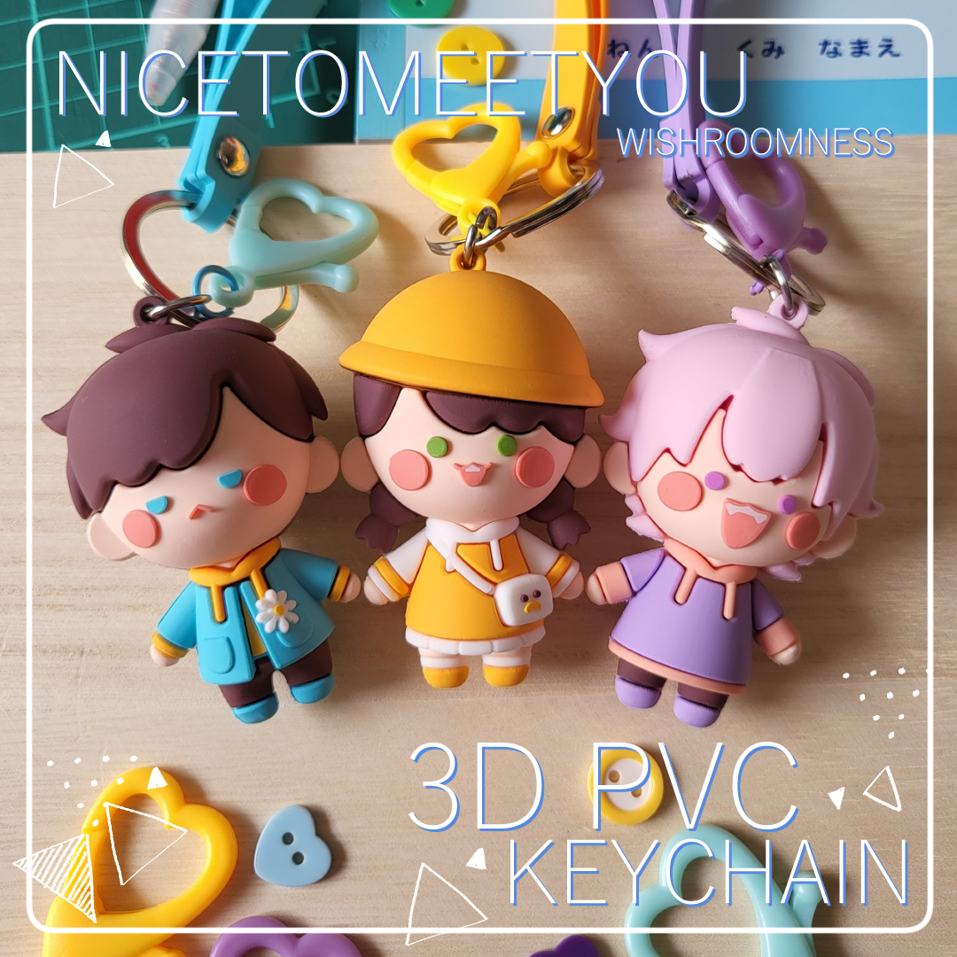 NTMY ✿ 3D PVC KEYCHAINS (3 Variations - MEW, Wyn, Daze)