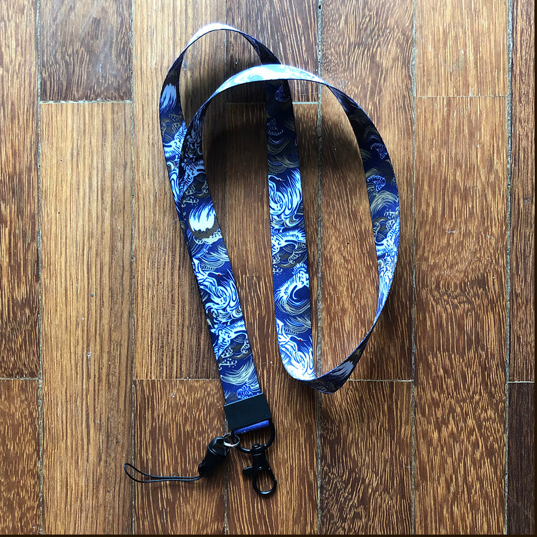 chiwayu Lanyard - Blue White Crane