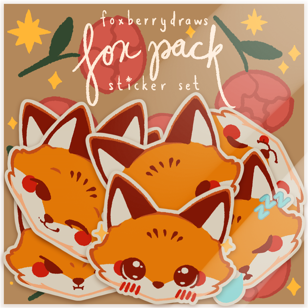Fox Pack Sticker Set