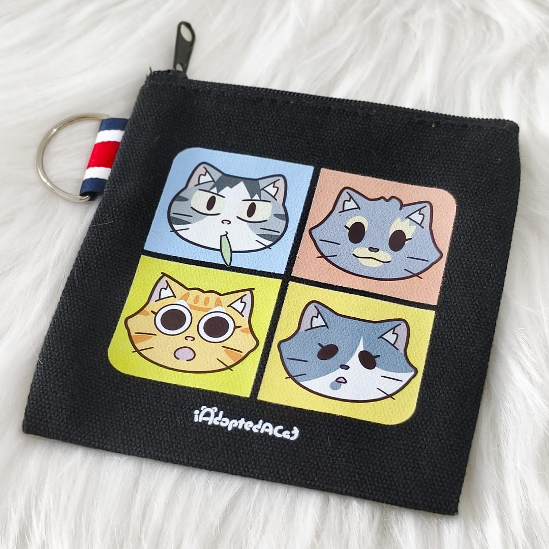 果醬日常 iAdoptedACat : Pouch - Black