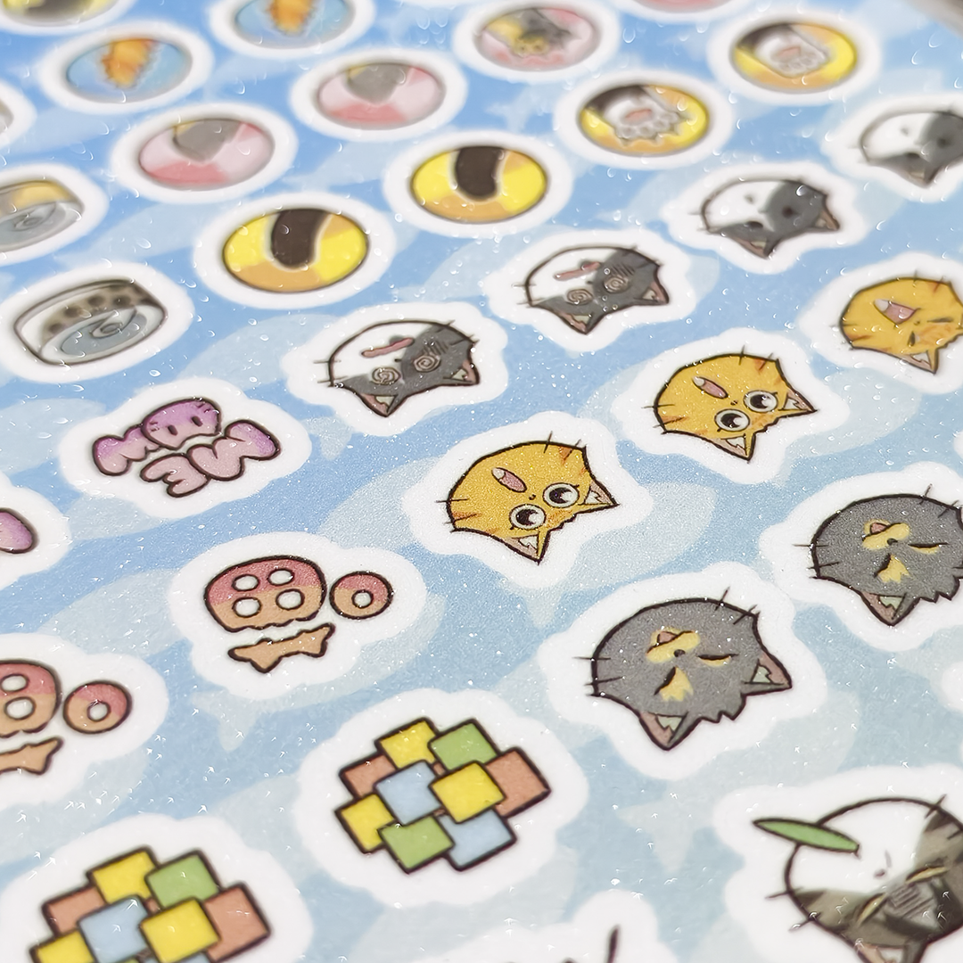 果醬日常 iAdoptedACat : Sticker Sheet (Blue)