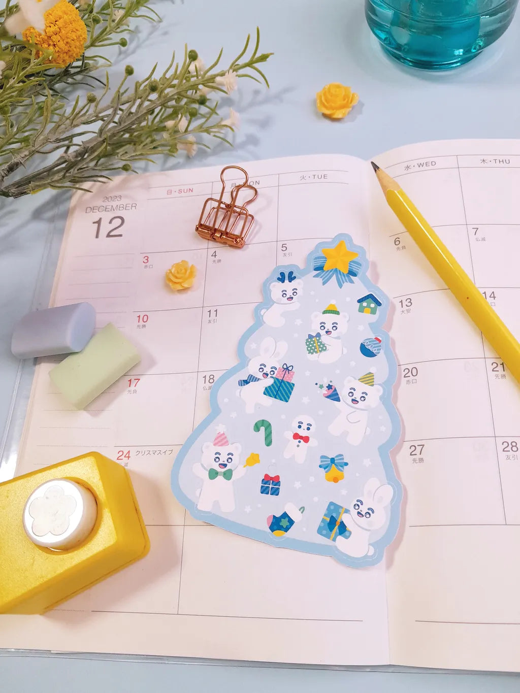 Matte Sticker Sheet | Whimsical Christmas Tree