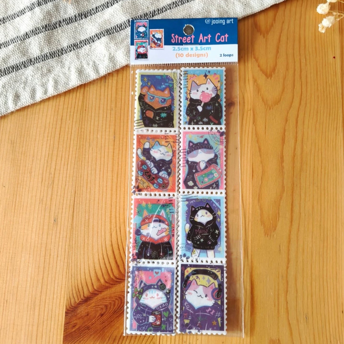Stamp Washi Tape - Street Art Cat