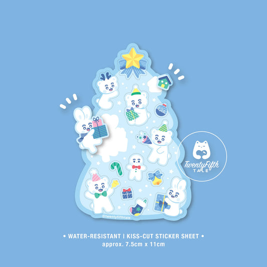 Matte Sticker Sheet | Whimsical Christmas Tree