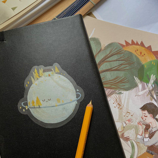 BlueBean Sleeping Planet Art Sticker