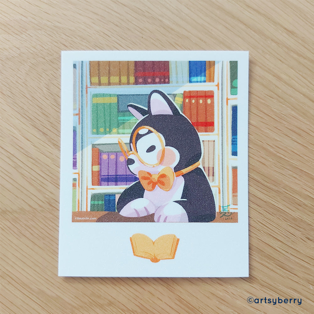 Sparkly Art Print // Mini Polaroid: Husky Kun