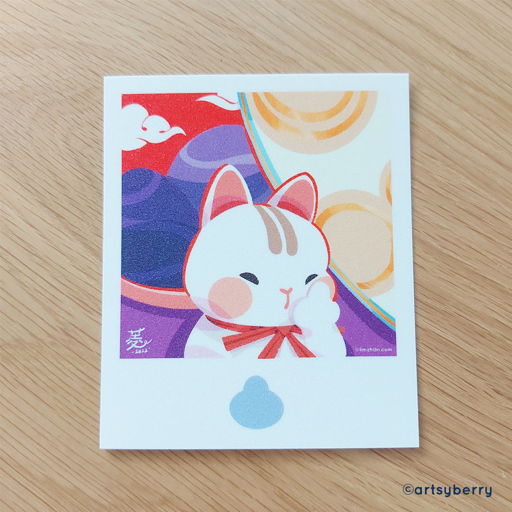Sparkly Art Print // Mini Polaroid: Sassy Cat