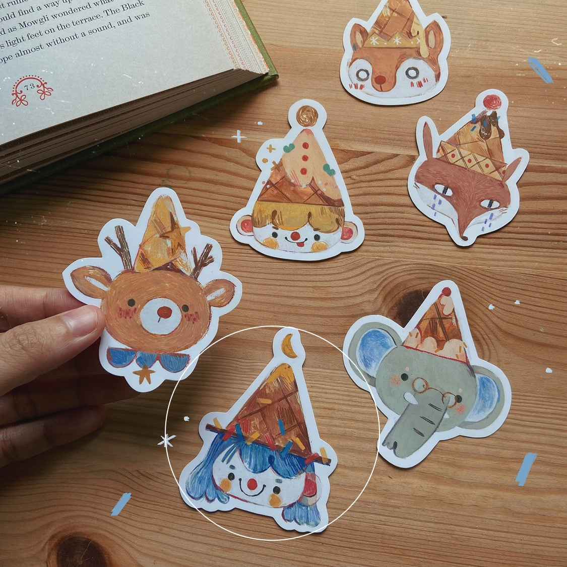 BlueBean Ice Cream Friends, Party Animals Sticker