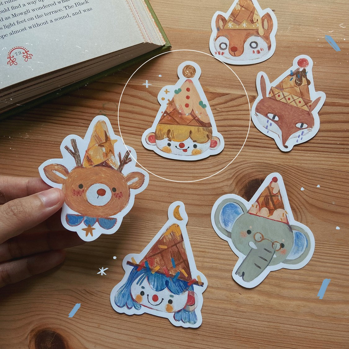 BlueBean Ice Cream Friends, Party Animals Sticker