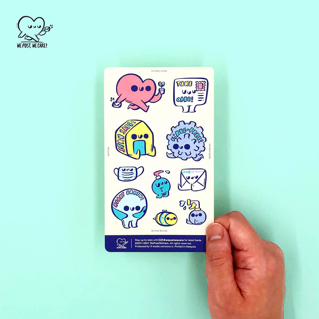 Stay Safe by WePostWeCare | Sticker Sheet