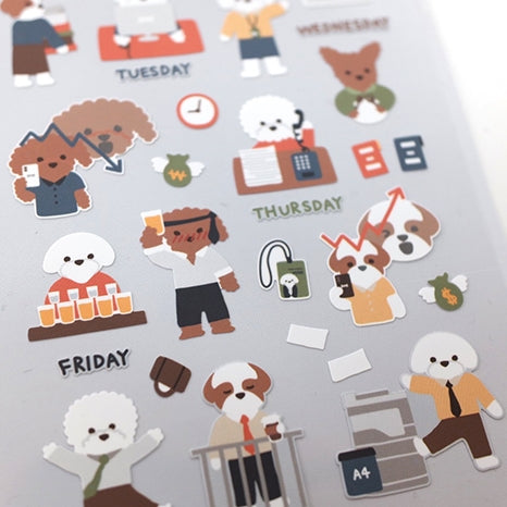 Suatelier stickers | no.1125 work and work