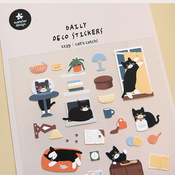 Suatelier stickers | no.1139 cat's catch