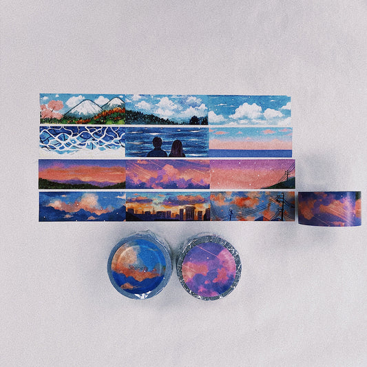 Scenery 2.5cm Long Watercolor Washi Tape