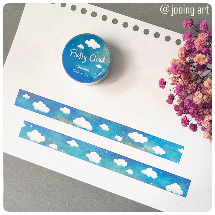15mm Fluffy Cloud Washi Tape - Daytime
