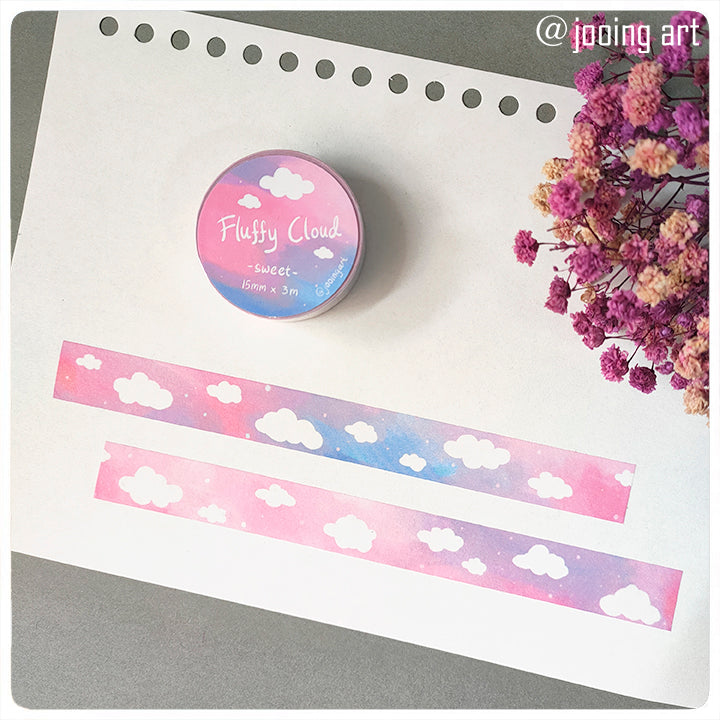 15mm Fluffy Cloud Washi Tape - Sweet