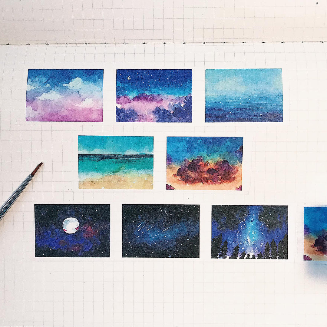 Landscape 3 cm Watercolor Washi Tape