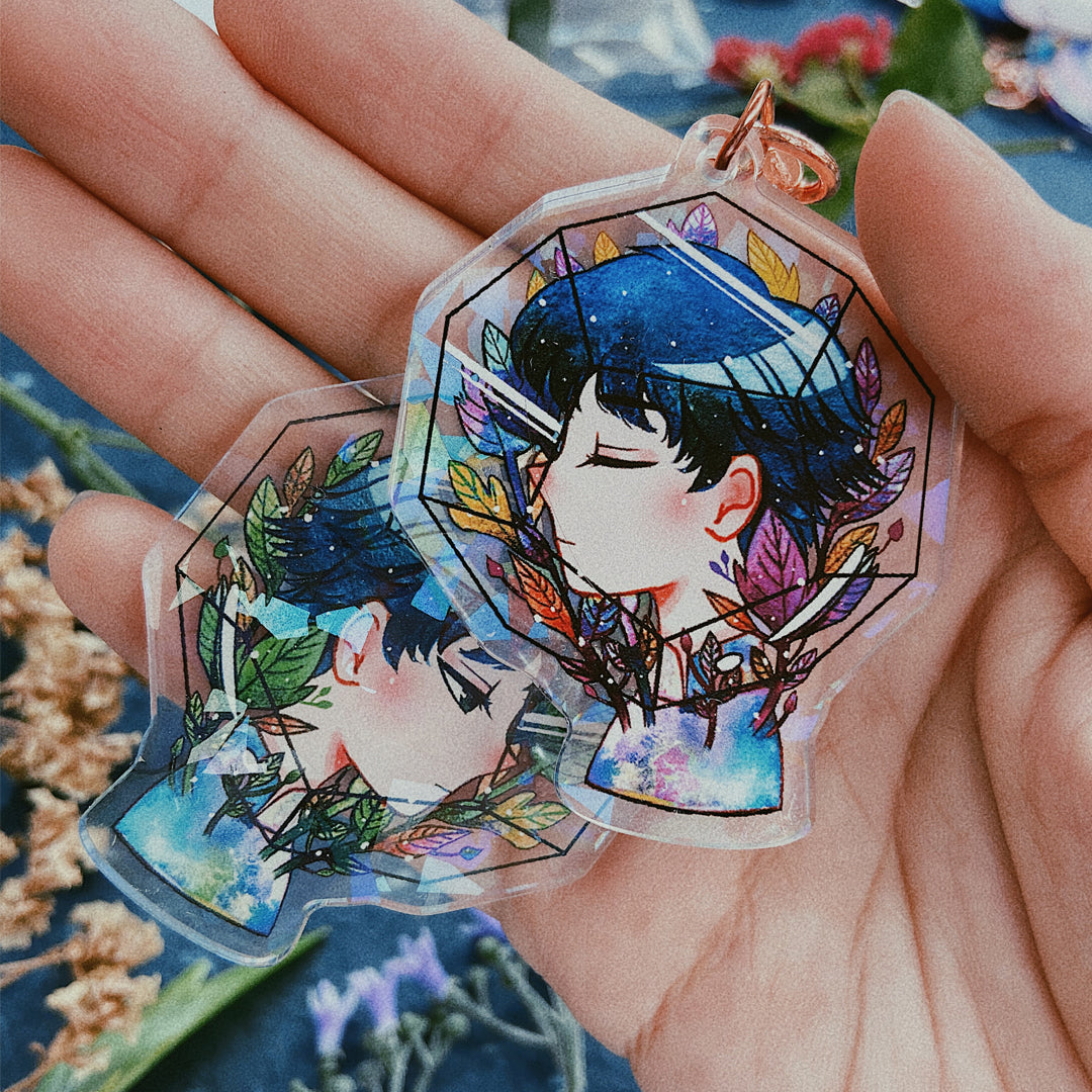 Growth Glitter Double-sided Keychain