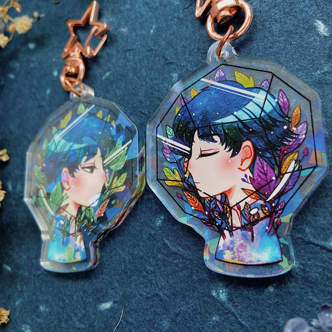 Growth Glitter Double-sided Keychain