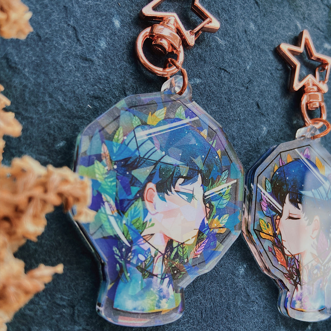 Growth Glitter Double-sided Keychain