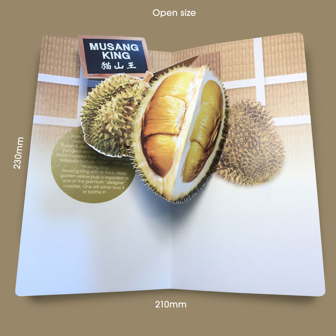 3D Pop-Up Card (Long) - Durian
