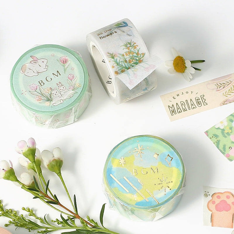 BGM Washi Tape | Garden / Rabbit
