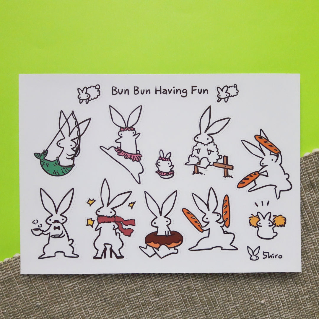 Bun Bun Having Fun Sticker Sheet