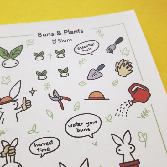 Buns & Plants Sticker Sheet