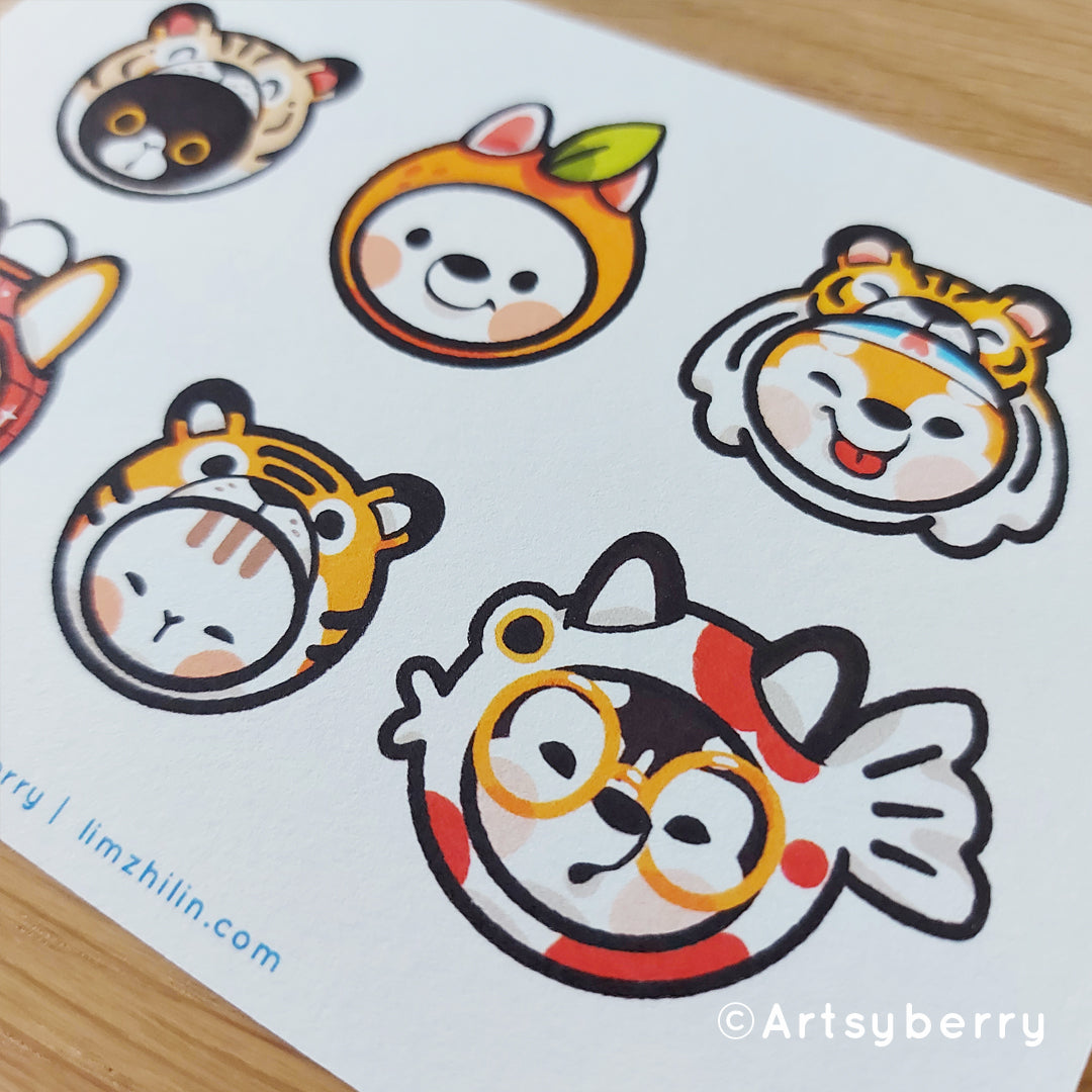 Art Print // Roaring Lunar Party