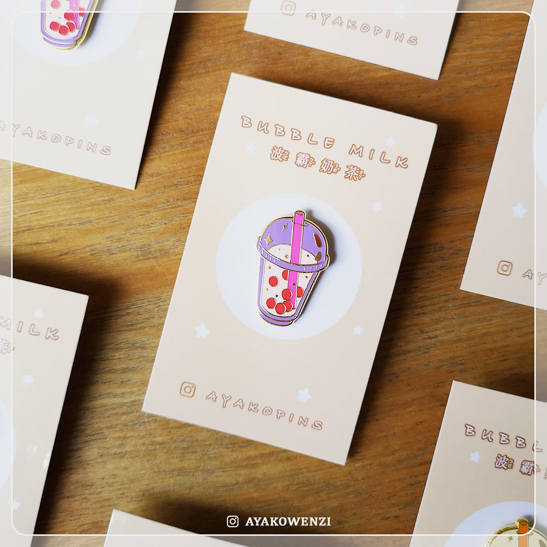 Bubble Milk Enamel Pin