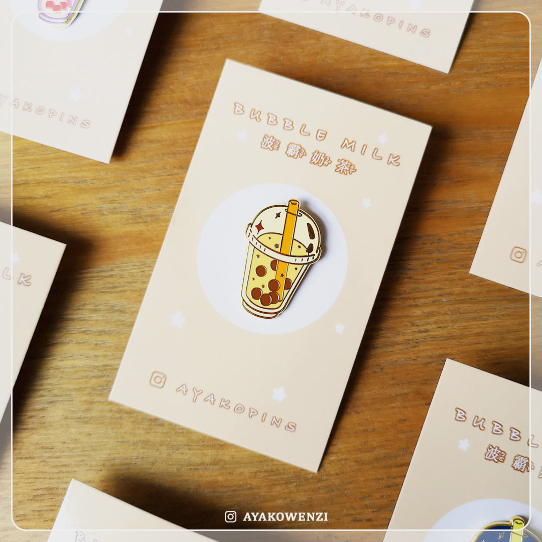 Bubble Milk Enamel Pin