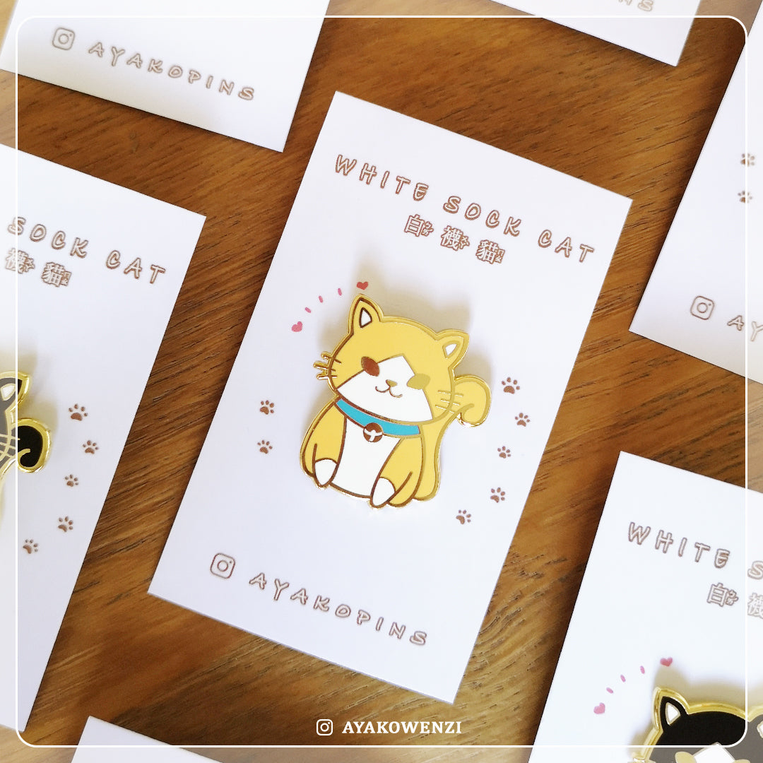 Cute Socks Cat Enamel Pin