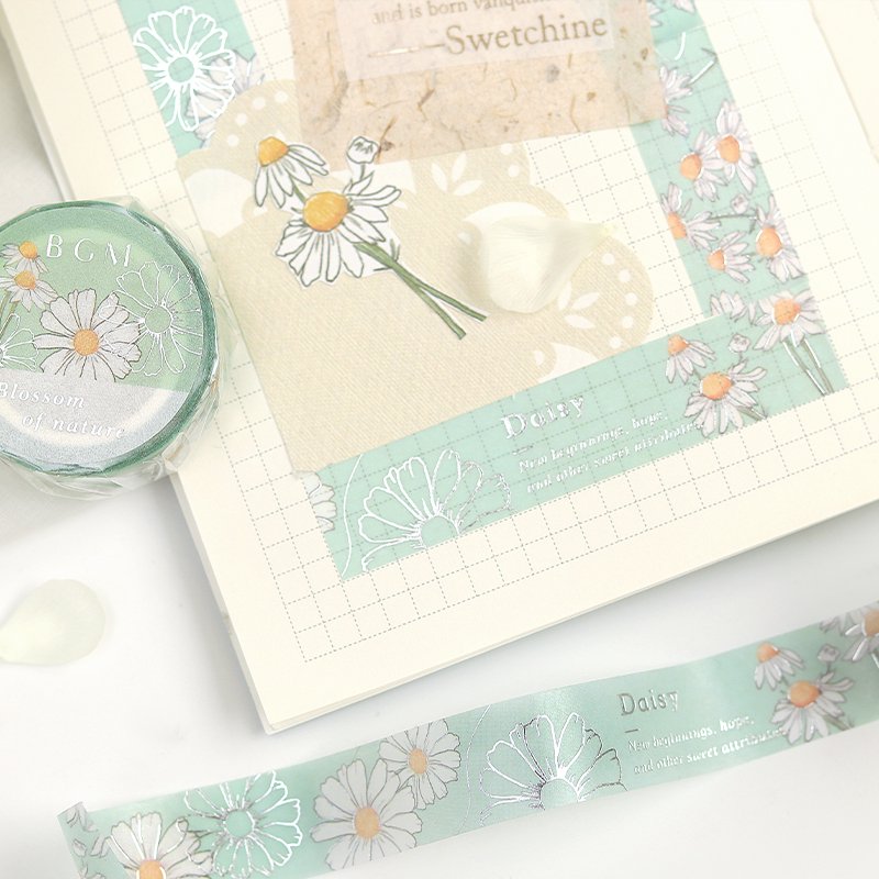 BGM Washi Tape | Blossom Sky Green