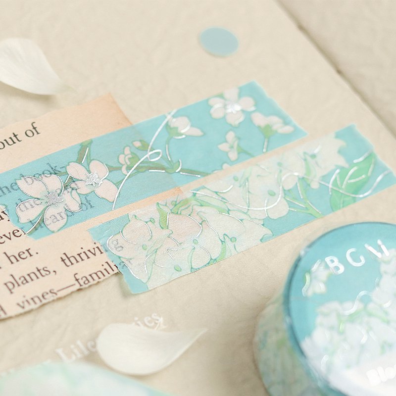 BGM Washi Tape | Blossom Aquamarine