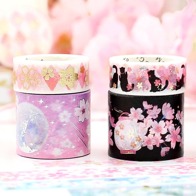 BGM Washi Tape | Cherry Blossoms and Playing Cards