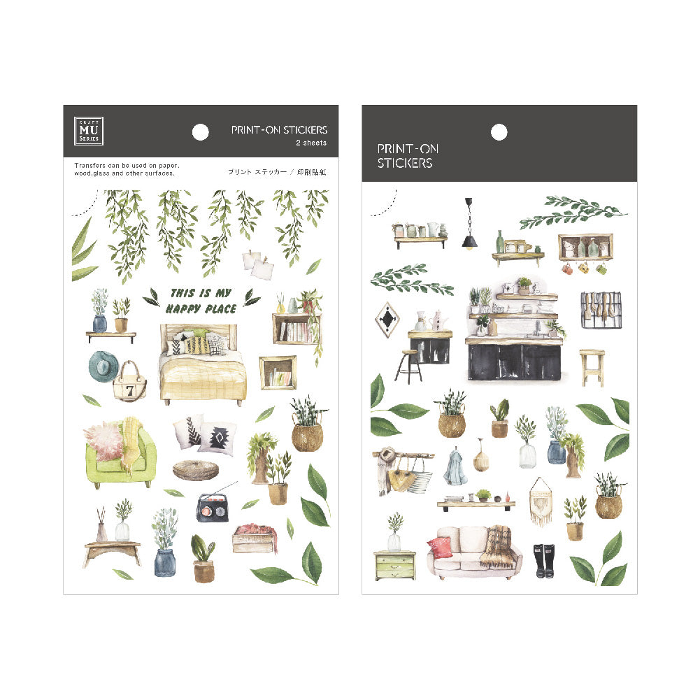 MU Craft Print-On Sticker - op no.114 Happy Home