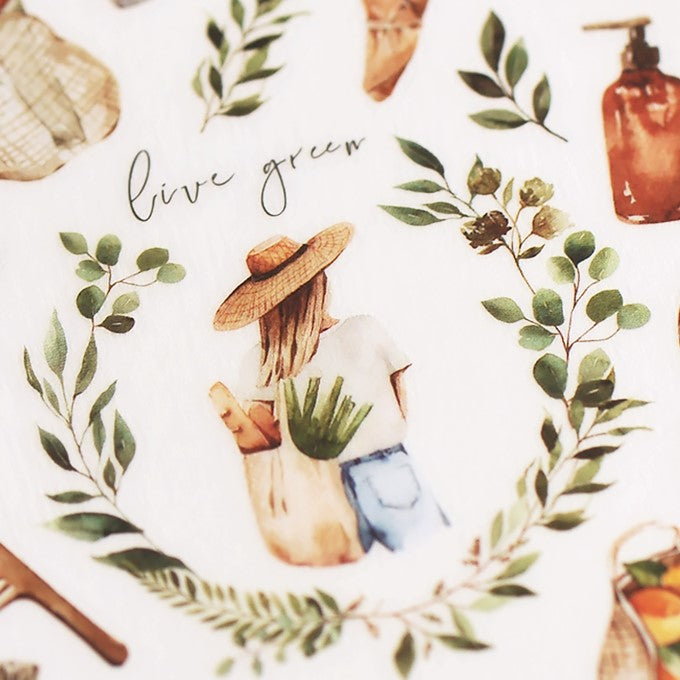 MU Craft Print-On Sticker - op no.115 Gardening