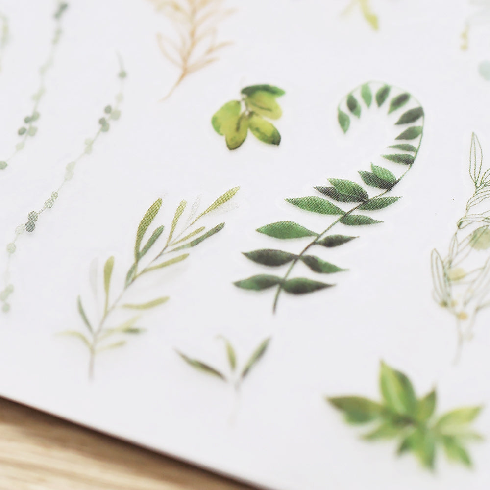 MU Craft Print-On Sticker - op no.105 Ferns & Leaves