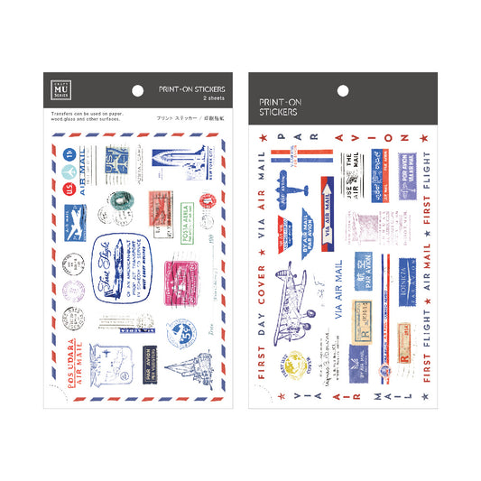 MU Craft Print-On Sticker - op no.130 Travel Stamps