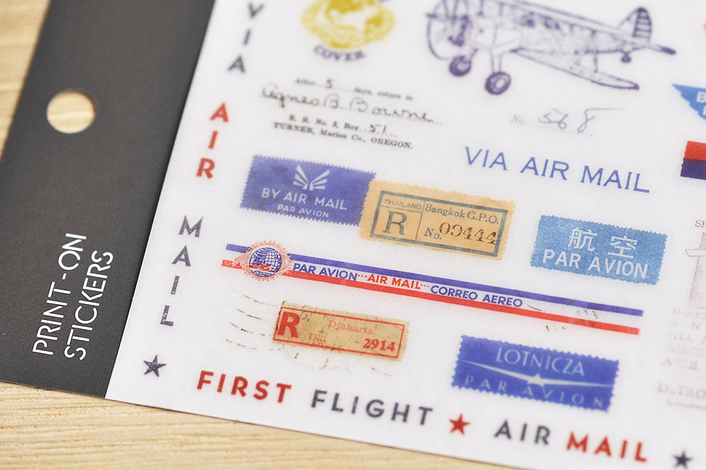 MU Craft Print-On Sticker - op no.130 Travel Stamps
