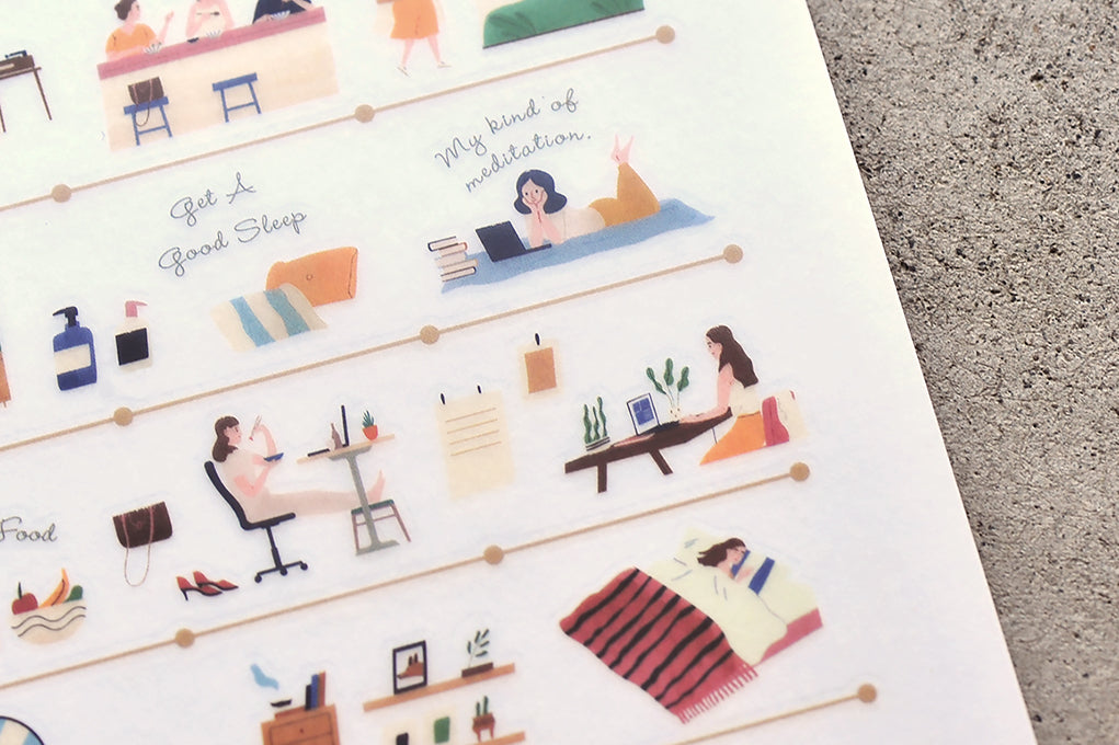 MU Craft Print-On Sticker - op no.135 Daily life