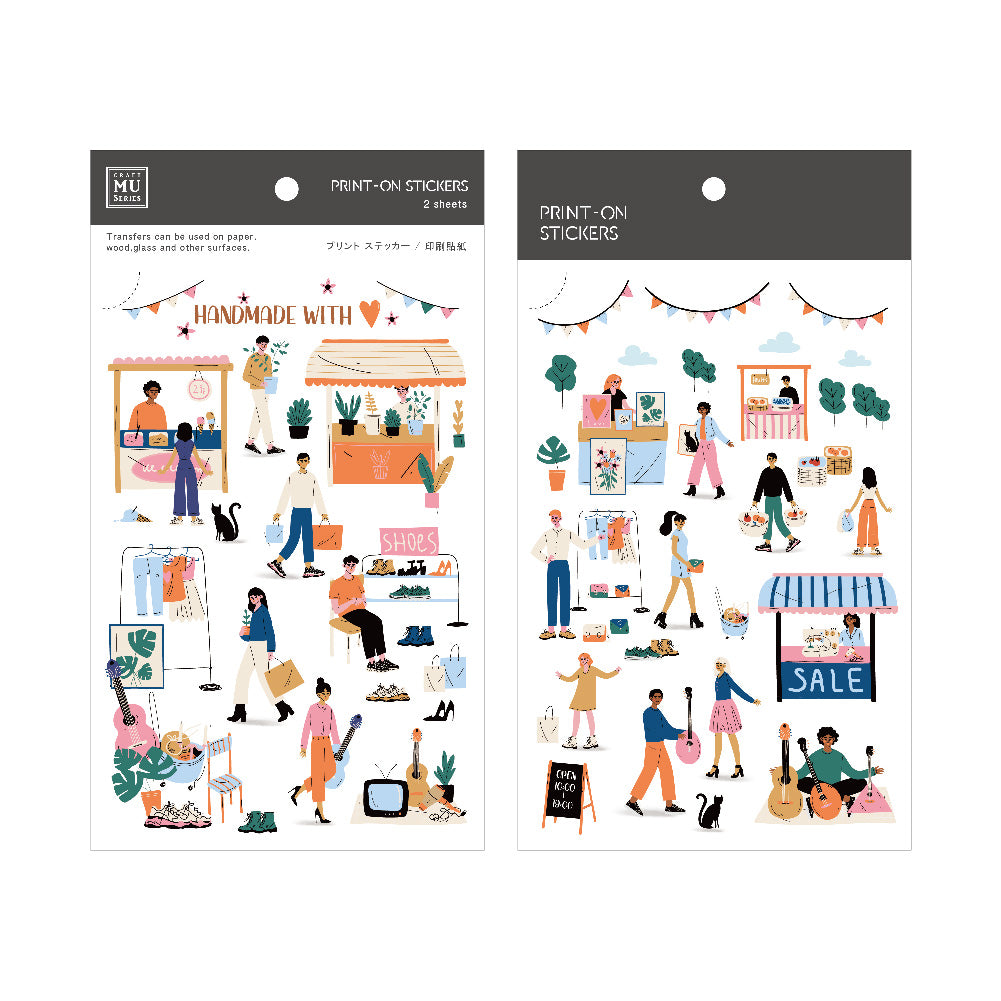 MU Craft Print-On Sticker - op no.137 Market
