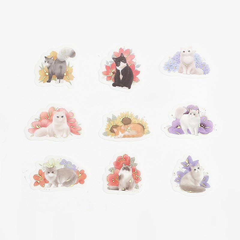 BGM Flake Seal | Animals Cats And Flowers