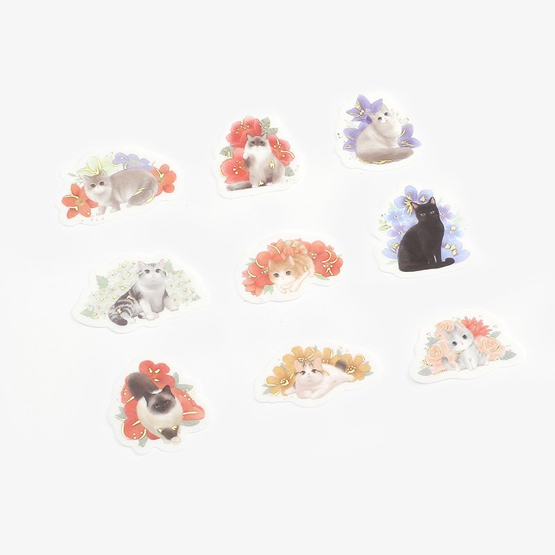 BGM Flake Seal | Animals Cats And Flowers