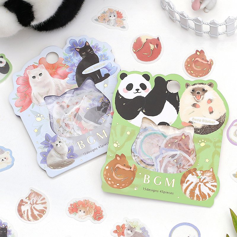 BGM Flake Seal | Animals Cats And Flowers