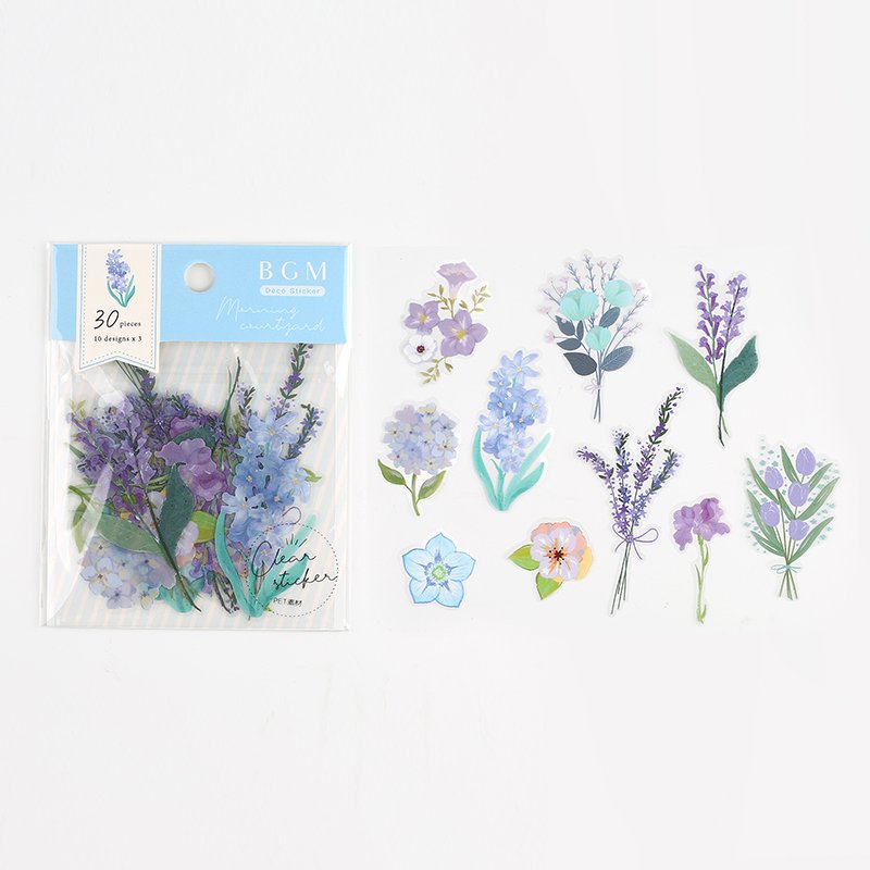 BGM Clear Sticker | Morning Courtyard Blue