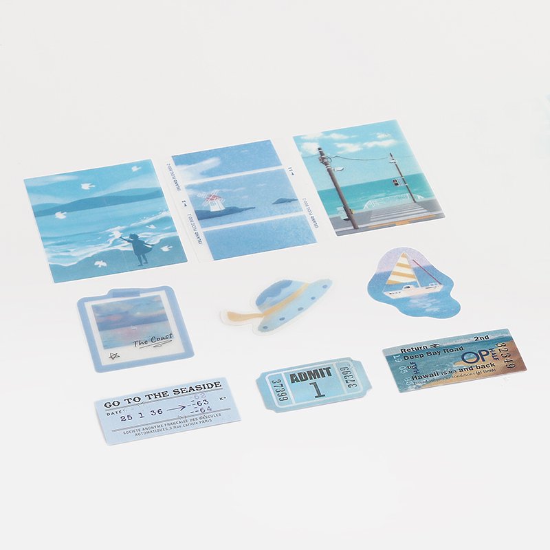 BGM Tracing Paper Seal | Travel Diary - Sea