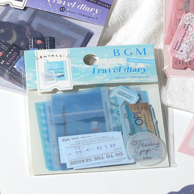 BGM Tracing Paper Seal | Travel Diary - Sea