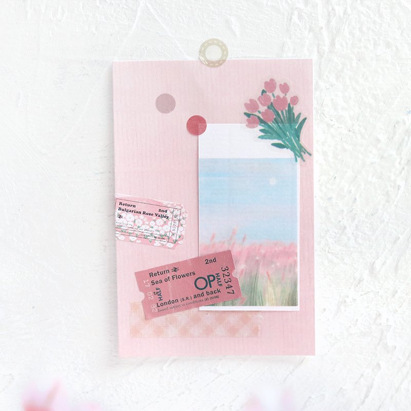 BGM Tracing Paper Seal | Travel Diary - Flower Field